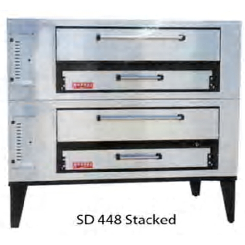 Marsal and Sons SD-448 STACKED Marsal 65"L Pizza Oven, Deck Type, gas, stacked (2) 8"H x 36" x 48" baking chambers